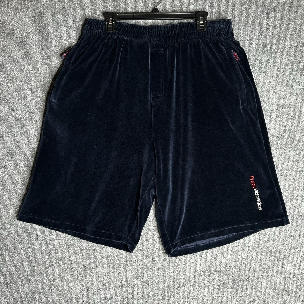 Fubu Athletics Velour Shorts Men Size Xl Streetwear Hip Hop Blue